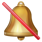 Whatsapp design of the bell with slash emoji verson:2.23.2.72