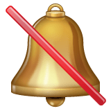 Whatsapp design of the bell with slash emoji verson:2.23.2.72