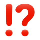 Whatsapp design of the exclamation question mark emoji verson:2.23.2.72