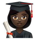 Whatsapp design of the woman student: dark skin tone emoji verson:2.23.2.72