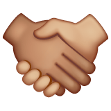Whatsapp design of the handshake: medium skin tone medium-light skin tone emoji verson:2.23.2.72