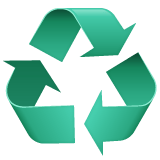 Whatsapp design of the recycling symbol emoji verson:2.23.2.72