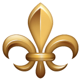 Whatsapp design of the fleur-de-lis emoji verson:2.23.2.72