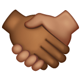 Whatsapp design of the handshake: medium-dark skin tone medium skin tone emoji verson:2.23.2.72