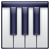 Whatsapp design of the musical keyboard emoji verson:2.23.2.72