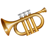 Whatsapp design of the trumpet emoji verson:2.23.2.72