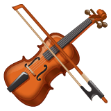 Whatsapp design of the violin emoji verson:2.23.2.72