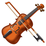 Whatsapp design of the violin emoji verson:2.23.2.72