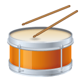 Whatsapp design of the drum emoji verson:2.23.2.72