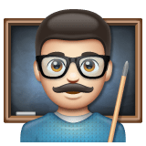 Whatsapp design of the man teacher: light skin tone emoji verson:2.23.2.72