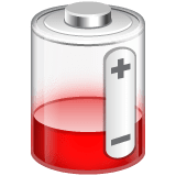 Whatsapp design of the low battery emoji verson:2.23.2.72