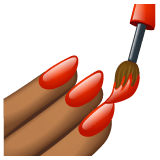 Whatsapp design of the nail polish: medium-dark skin tone emoji verson:2.23.2.72