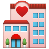 Whatsapp design of the love hotel emoji verson:2.23.2.72