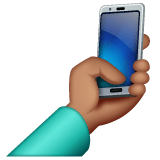 Whatsapp design of the selfie: medium skin tone emoji verson:2.23.2.72