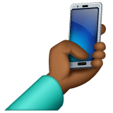 Whatsapp design of the selfie: medium-dark skin tone emoji verson:2.23.2.72
