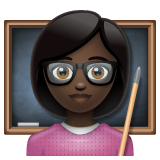 Whatsapp design of the woman teacher: dark skin tone emoji verson:2.23.2.72