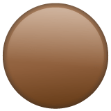 Whatsapp design of the brown circle emoji verson:2.23.2.72