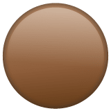 Whatsapp design of the brown circle emoji verson:2.23.2.72