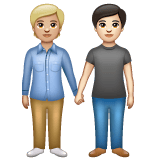 Whatsapp design of the people holding hands: medium-light skin tone light skin tone emoji verson:2.23.2.72