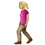 Whatsapp design of the woman walking: medium-light skin tone emoji verson:2.23.2.72