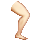 Whatsapp design of the leg: light skin tone emoji verson:2.23.2.72
