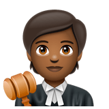Whatsapp design of the judge: medium-dark skin tone emoji verson:2.23.2.72