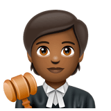 Whatsapp design of the judge: medium-dark skin tone emoji verson:2.23.2.72