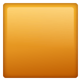 Whatsapp design of the orange square emoji verson:2.23.2.72