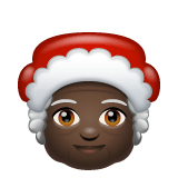 Whatsapp design of the Mrs. Claus: dark skin tone emoji verson:2.23.2.72