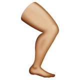 Whatsapp design of the leg: medium-light skin tone emoji verson:2.23.2.72