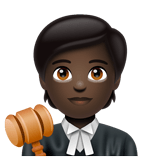 Whatsapp design of the judge: dark skin tone emoji verson:2.23.2.72
