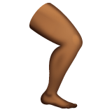 Whatsapp design of the leg: medium-dark skin tone emoji verson:2.23.2.72