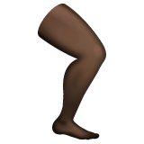 Whatsapp design of the leg: dark skin tone emoji verson:2.23.2.72