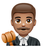 Whatsapp design of the man judge: medium skin tone emoji verson:2.23.2.72