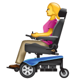 Whatsapp design of the woman in motorized wheelchair emoji verson:2.23.2.72
