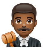Whatsapp design of the man judge: medium-dark skin tone emoji verson:2.23.2.72
