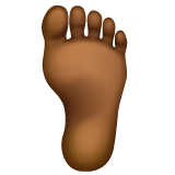 Whatsapp design of the foot: medium-dark skin tone emoji verson:2.23.2.72