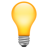 Whatsapp design of the light bulb emoji verson:2.23.2.72