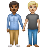 Whatsapp design of the people holding hands: medium-dark skin tone medium-light skin tone emoji verson:2.23.2.72