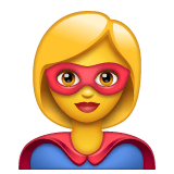 Whatsapp design of the superhero emoji verson:2.23.2.72