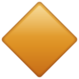 Whatsapp design of the large orange diamond emoji verson:2.23.2.72