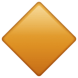 Whatsapp design of the large orange diamond emoji verson:2.23.2.72