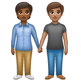 Whatsapp design of the people holding hands: medium-dark skin tone medium skin tone emoji verson:2.23.2.72
