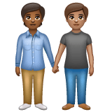 Whatsapp design of the people holding hands: medium-dark skin tone medium skin tone emoji verson:2.23.2.72