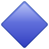 Whatsapp design of the large blue diamond emoji verson:2.23.2.72