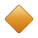 Whatsapp design of the small orange diamond emoji verson:2.23.2.72