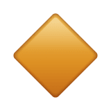 Whatsapp design of the small orange diamond emoji verson:2.23.2.72