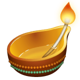 Whatsapp design of the diya lamp emoji verson:2.23.2.72