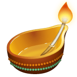 Whatsapp design of the diya lamp emoji verson:2.23.2.72