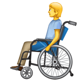 Whatsapp design of the person in manual wheelchair emoji verson:2.23.2.72